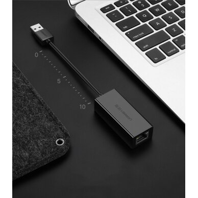 USB Kabelis Ugreen 2.0 100 Mbps Ethernet external network adapter Juodas (CR110 20254) 7
