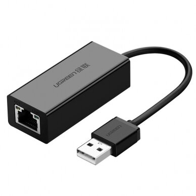 USB Kabelis Ugreen 2.0 100 Mbps Ethernet external network adapter Juodas (CR110 20254)