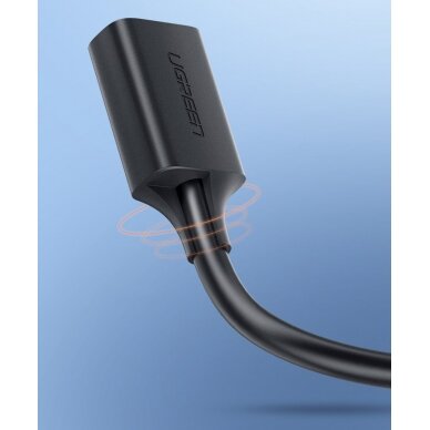USB Kabelis Ugreen 3.0 (female) - USB 3.0 (male) cable extension cord 2 m Juodas (US129 10373) 11