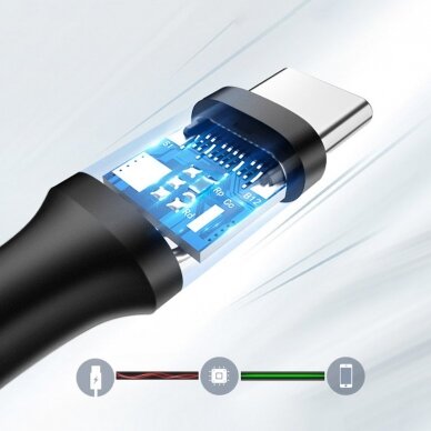 Ugreen USB 3.0 - USB Type C kabelis 1m 3A juodas (20882) 6