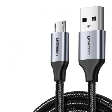 Ugreen USB - micro USB kabelis 1m pilkas (60146) 1