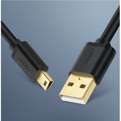 USB kabelis Ugreen USB - mini USB 480 Mbps 1,5 m Juodas (US132 10385) 11
