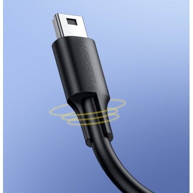 USB kabelis Ugreen USB - mini USB 480 Mbps 1,5 m Juodas (US132 10385) 19
