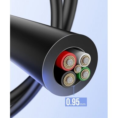 USB kabelis Ugreen USB - mini USB 480 Mbps 1,5 m Juodas (US132 10385) 25