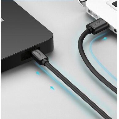 USB kabelis Ugreen USB - mini USB 480 Mbps 1,5 m Juodas (US132 10385) 3