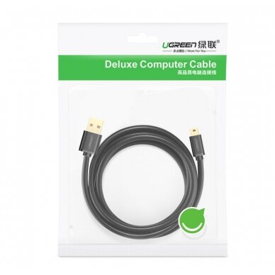USB kabelis Ugreen USB - mini USB 480 Mbps 1,5 m Juodas (US132 10385) 4