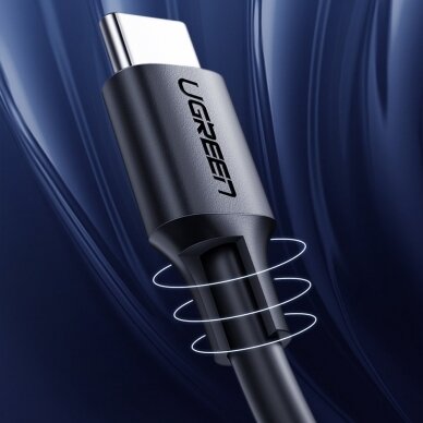 Kabelis Ugreen USB Type C 3A 0.5m Juodas (US286) 9