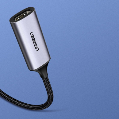 USB Kabelis Ugreen Type C to HDMI 2.0 4K@60 Hz Thunderbolt 3 Convertor skirta MacBook / PC pilkas (70444)  9