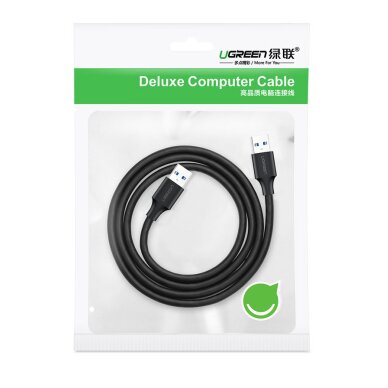 Akcija! Ugreen USB - USB (male - USB 3.2 Gen 1) cable 1 m Juodas (US128 10370)  4