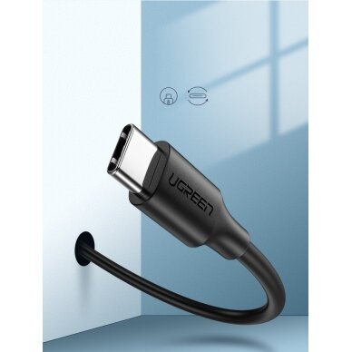 USB Kabelis Ugreen - USB Type C kabelis 3A 1m juodas (60116)  3