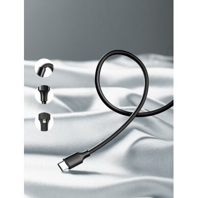 USB Kabelis Ugreen - USB Type C kabelis 3A 1m juodas (60116)  6