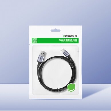 USB Kabelis Ugreen - USB Type C kabelis Quick Charge 3.0 3A 0,5m pilkas (60125)  11
