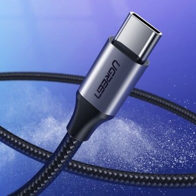 USB Kabelis Ugreen - USB Type C kabelis Quick Charge 3.0 3A 0,5m pilkas (60125)  6