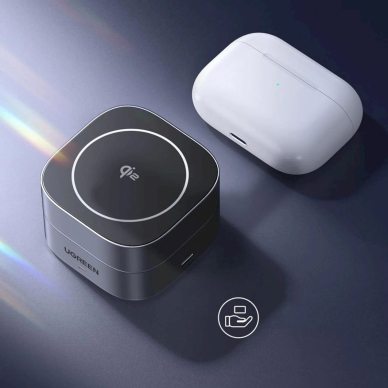 Ugreen W702 3in1 indukcinis įkroviklis su MagSafe / Qi2 ir USB-C jungtimi, skirtas telefonui / ausinėms – juodas 11