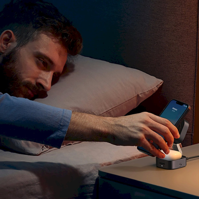 Ugreen W702 3in1 indukcinis įkroviklis su MagSafe / Qi2 ir USB-C jungtimi, skirtas telefonui / ausinėms – juodas 3
