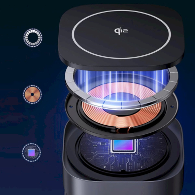Ugreen W702 3in1 indukcinis įkroviklis su MagSafe / Qi2 ir USB-C jungtimi, skirtas telefonui / ausinėms – juodas 8
