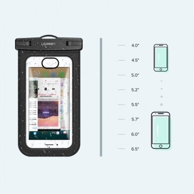 Ugreen waterproof phone case IPX8 juodas (60959)  8