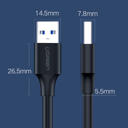 Akcija! Ugreen USB - USB (male - USB 3.2 Gen 1) cable 1 m Juodas (US128 10370) 8 Akcija! Ugreen USB - USB (male - USB 3.2 Gen 1) cable 1 m Juodas (US128 10370) 8