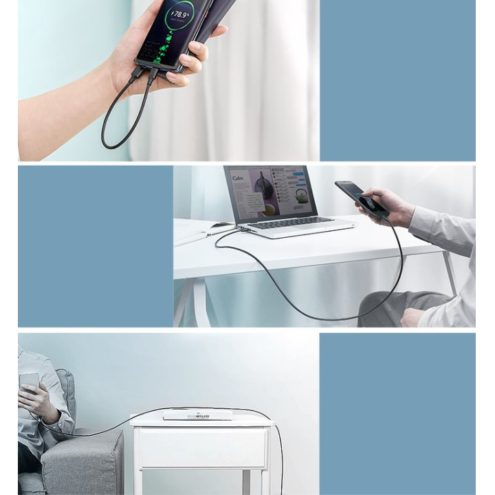 USB Kabelis Ugreen - USB Type C kabelis 3A 2m juodas (60118) 9 USB Kabelis Ugreen - USB Type C kabelis 3A 2m juodas (60118) 9