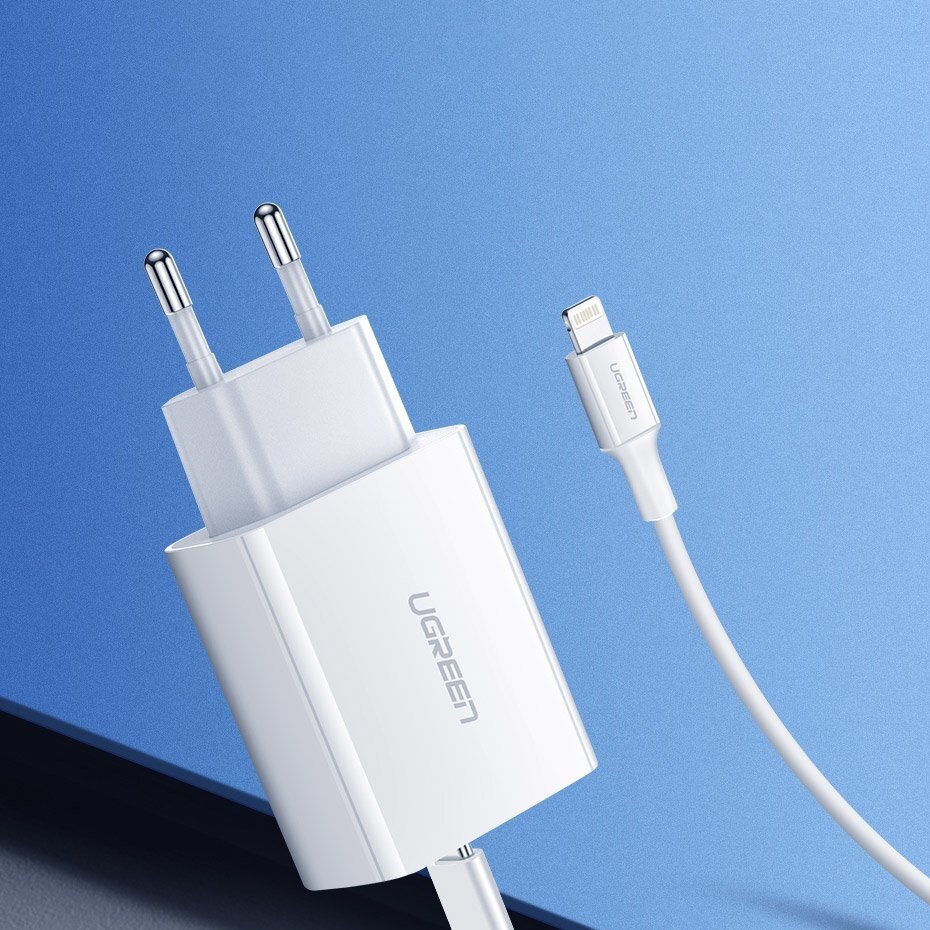Ugreen USB Power Delivery 3.0 Greito Įkrovimo Buitinis Įkroviklis 4.0+ 18W 3A baltas (60450) (ctz220) 10 Ugreen USB Power Delivery 3.0 Greito Įkrovimo Buitinis Įkroviklis 4.0+ 18W 3A baltas (60450) (ctz220) 10