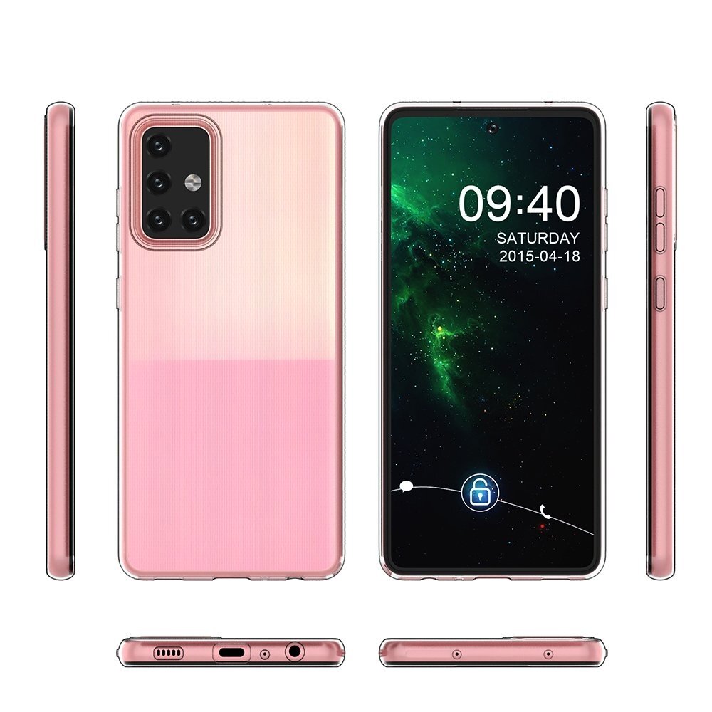 Dėklas Ultra Clear 0.5mm Case Gel TPU Samsung Galaxy A72 skaidrus 3 Dėklas Ultra Clear 0.5mm Case Gel TPU Samsung Galaxy A72 skaidrus 3