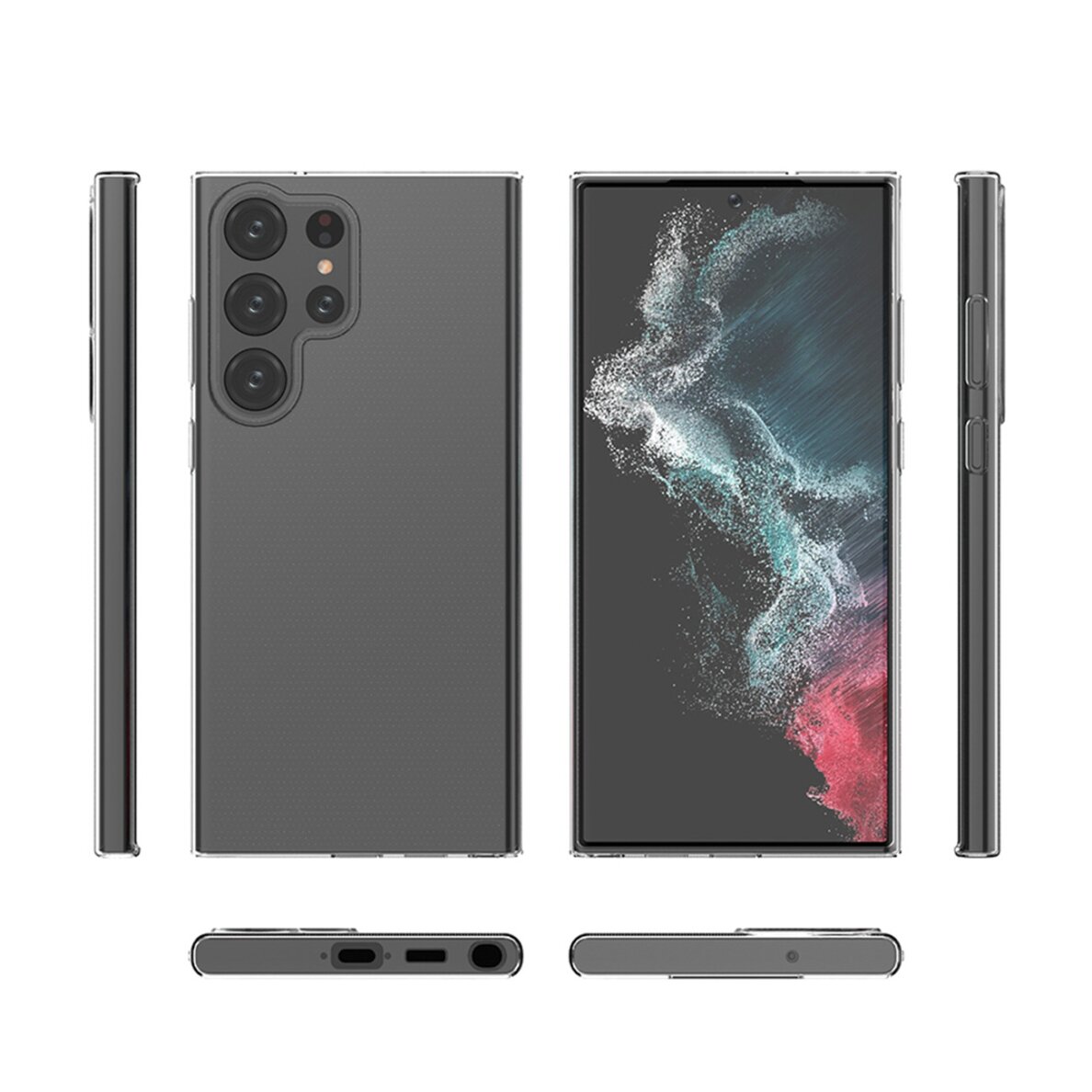 Akcija! Dėklas Ultra Clear 0.5mm Samsung Galaxy S23 Ultra Permatomas  2