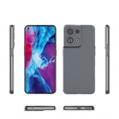 Dėklas Ultra Clear 0.5mm case for Oppo Reno 8 Pro Skaidrus 2 Dėklas Ultra Clear 0.5mm case for Oppo Reno 8 Pro Skaidrus 2