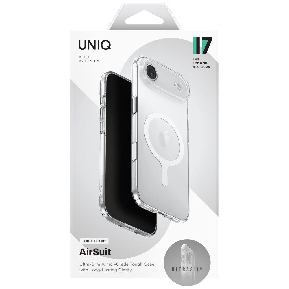 iPhone Air Uniq Airsuit MagClick Charging dėklas – skaidrus 6 iPhone Air Uniq Airsuit MagClick Charging dėklas – skaidrus 6
