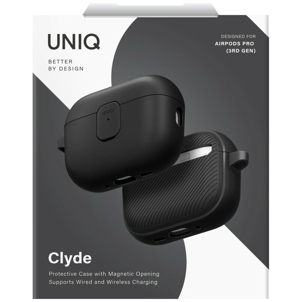 AirPods Pro 3 Uniq Clyde dėklas – juodas / pilkas 5 AirPods Pro 3 Uniq Clyde dėklas – juodas / pilkas 5