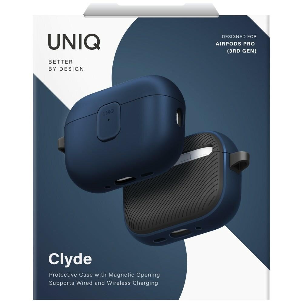AirPods Pro 3 Uniq Clyde dėklas – mėlynas / pilkas 5 AirPods Pro 3 Uniq Clyde dėklas – mėlynas / pilkas 5