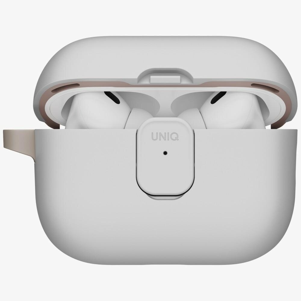 AirPods Pro 3 Uniq Clyde dėklas – pilkas / smėlinis 1 AirPods Pro 3 Uniq Clyde dėklas – pilkas / smėlinis 1