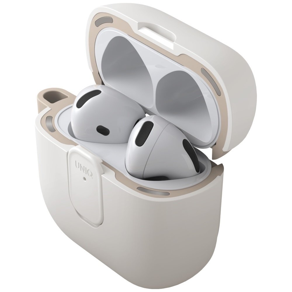 AirPods 4 dėklas Uniq Clyde Lock – smėlinis 1 AirPods 4 dėklas Uniq Clyde Lock – smėlinis 1