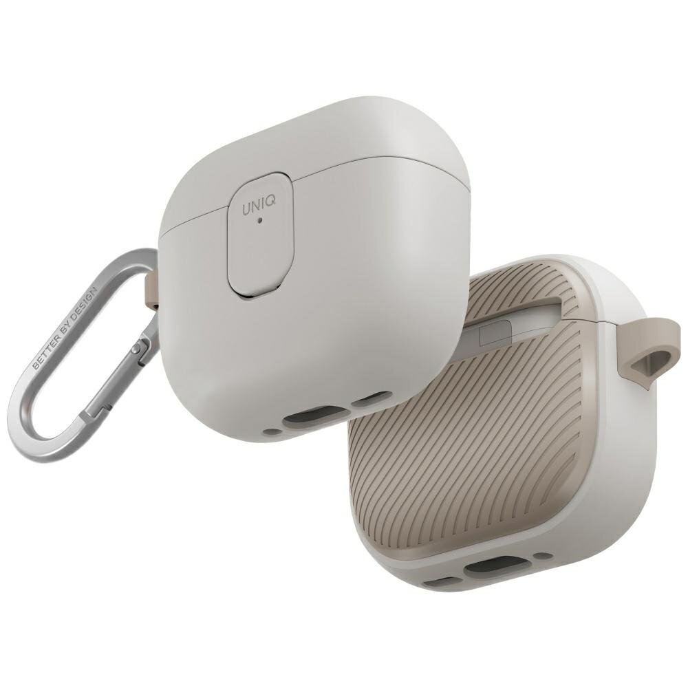 AirPods 4 dėklas Uniq Clyde Lock – smėlinis