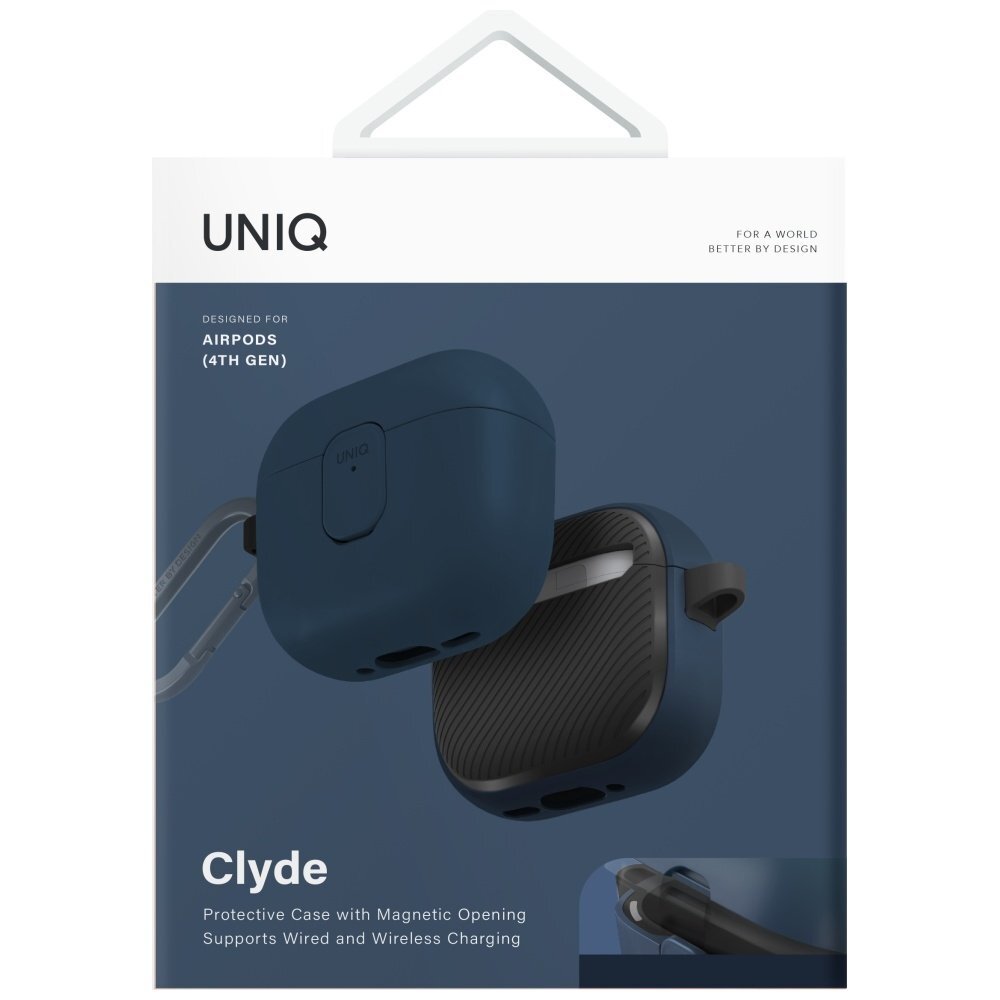 AirPods 4 dėklas Uniq Clyde Lock – mėlynas 4