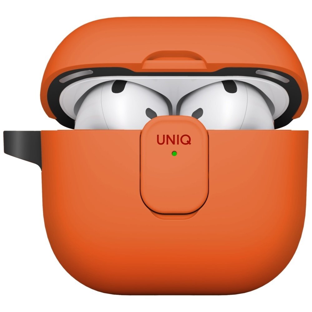 AirPods 4 dėklas Uniq Clyde Lock – oranžinis 2 AirPods 4 dėklas Uniq Clyde Lock – oranžinis 2