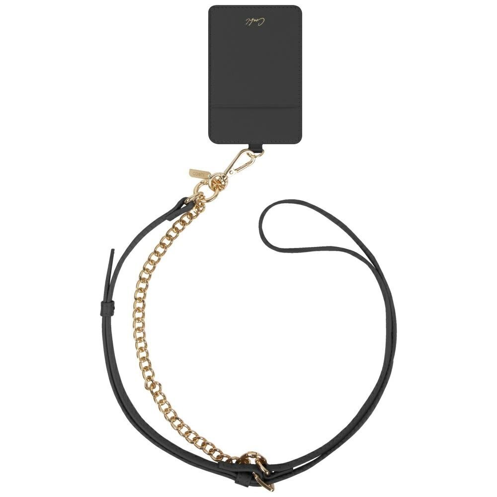 Telefono dirželis Uniq Coehl Caryne 3-in-1 su kortelių dėkliuku – juodas Telefono dirželis Uniq Coehl Caryne 3-in-1 su kortelių dėkliuku – juodas