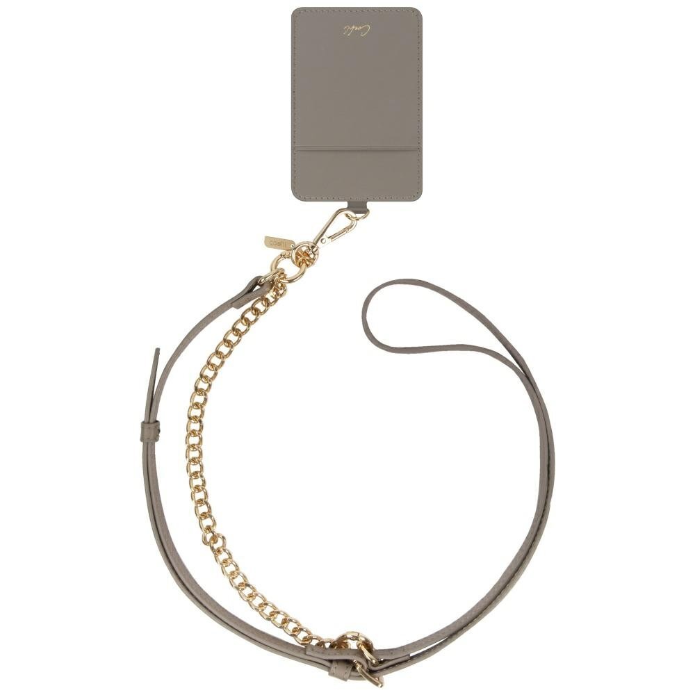 Telefono dirželis Uniq Coehl Caryne 3-in-1 su kortelių dėkliuku – pilkas