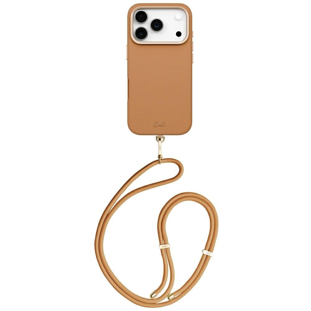 iPhone 17 Pro Uniq Coehl Mirelle Magnetic Charging dėklas – rudas iPhone 17 Pro Uniq Coehl Mirelle Magnetic Charging dėklas – rudas