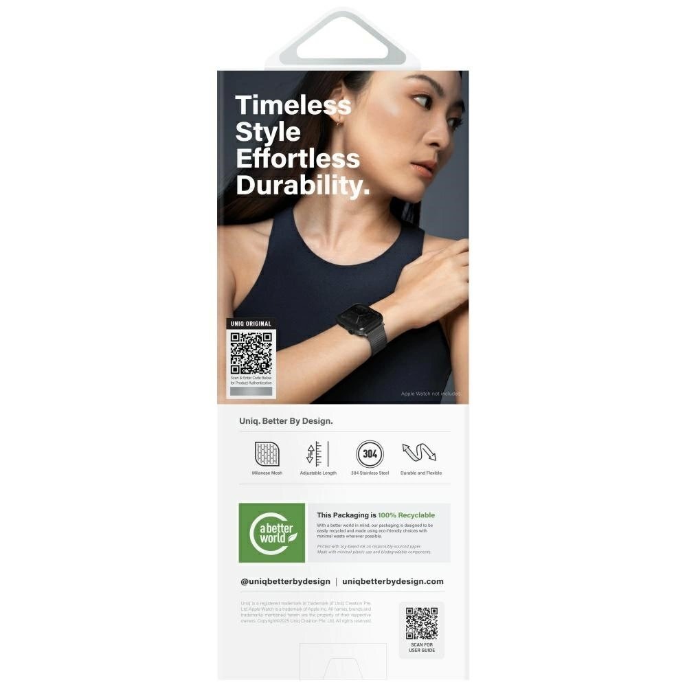 Apple Watch 44/45/46/49 mm dirželis Uniq Dante Pro Stainless Steel – rožinis 3