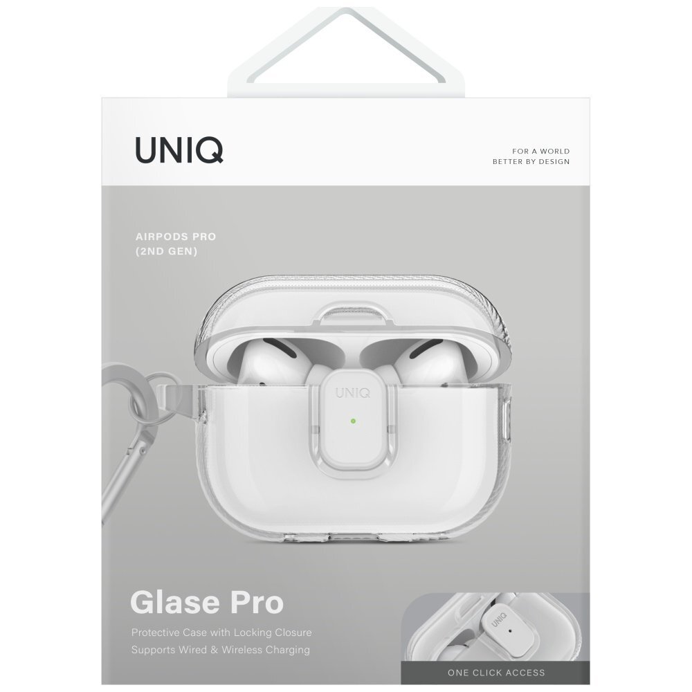 AirPods Pro 2 dėklas Uniq Glase Pro – skaidrus 1 AirPods Pro 2 dėklas Uniq Glase Pro – skaidrus 1