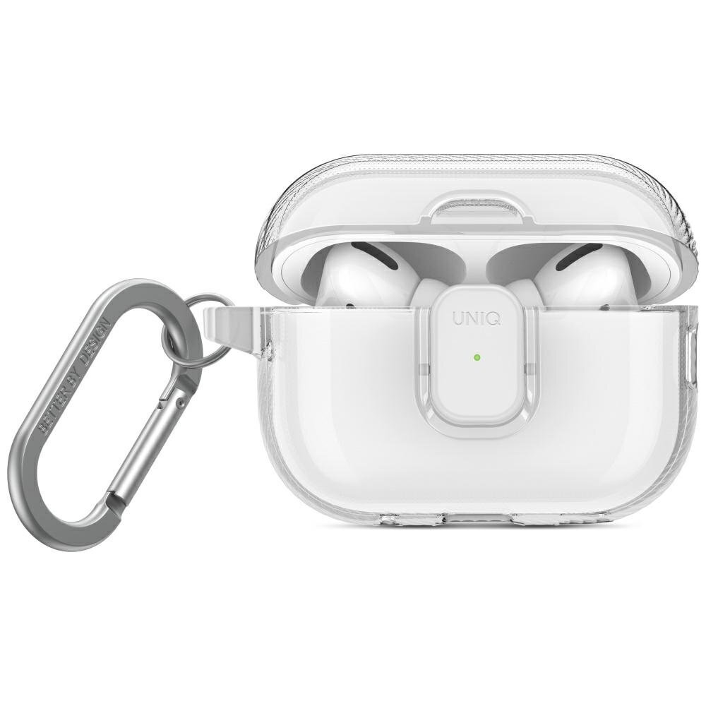 AirPods Pro 2 dėklas Uniq Glase Pro – skaidrus