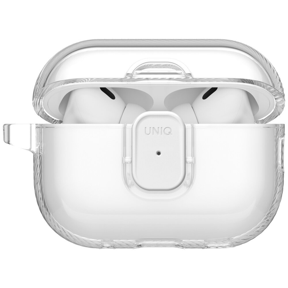 AirPods Pro 3 Uniq Glase Pro Lock dėklas – skaidrus 2