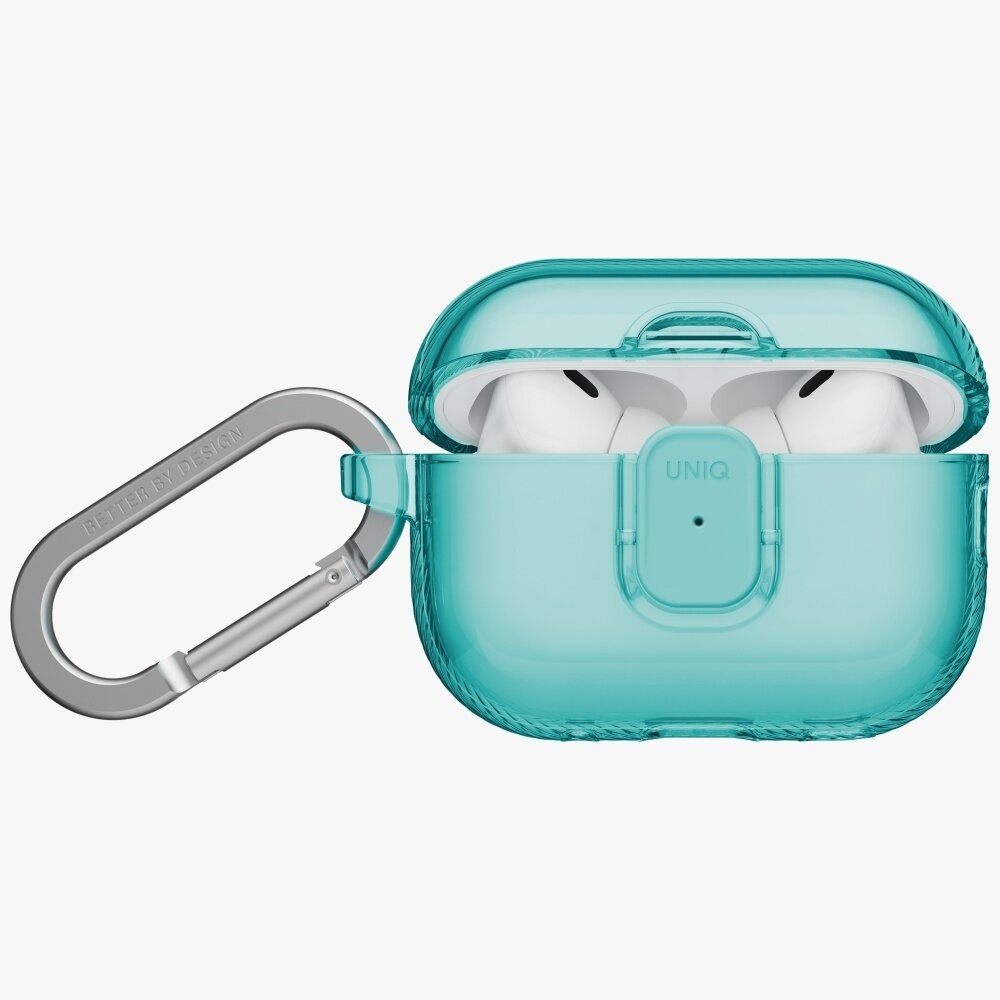 AirPods Pro 3 Uniq Glase Pro Lock dėklas – skaidriai mėlynas 1