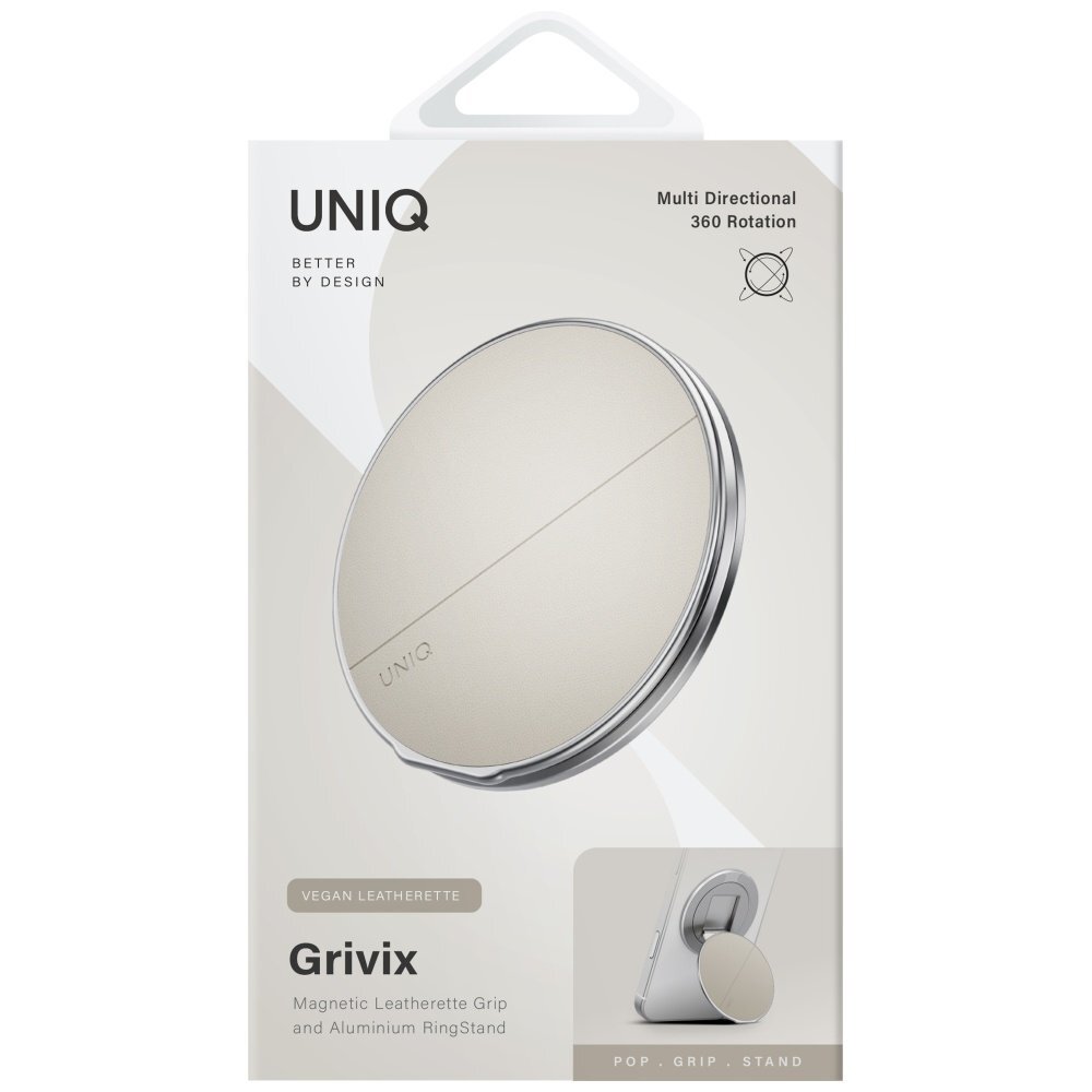 Magnetinis laikiklis Uniq Grivix Classic 360 su stovu – smėlinis 3 Magnetinis laikiklis Uniq Grivix Classic 360 su stovu – smėlinis 3