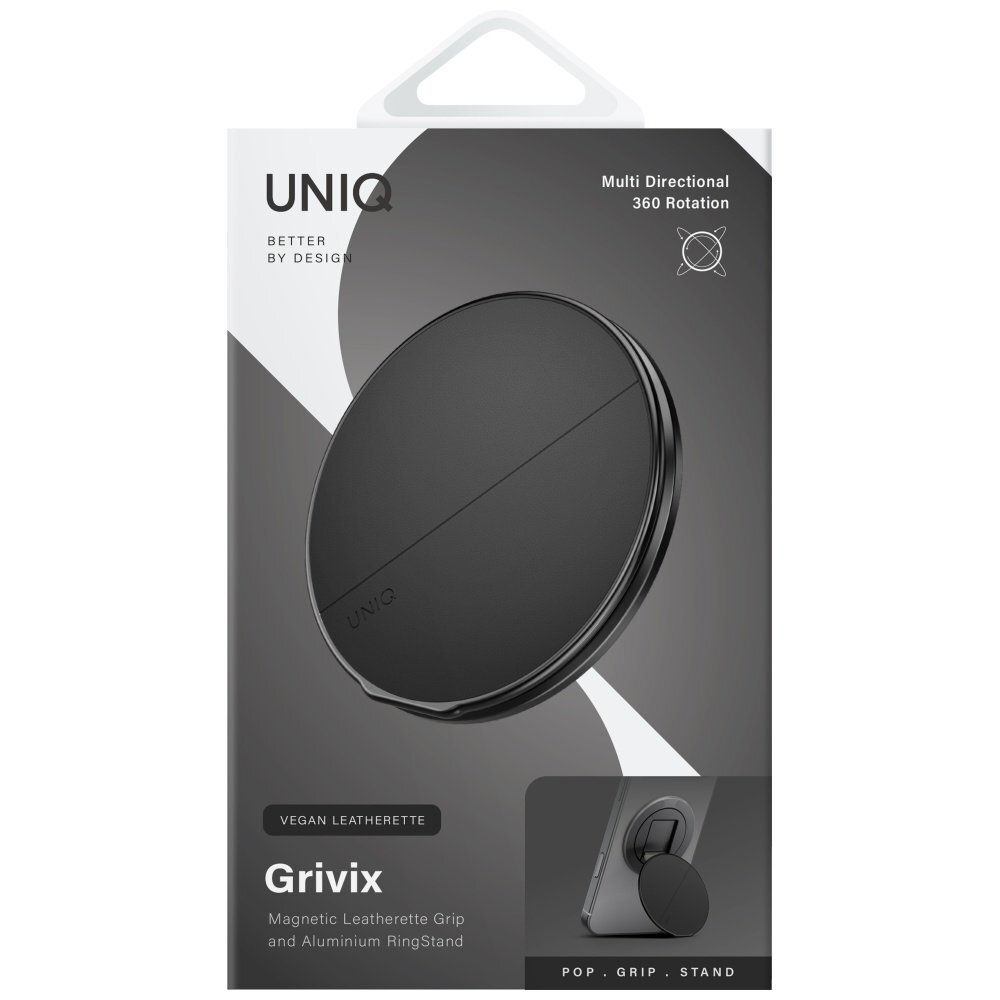 Magnetinis laikiklis Uniq Grivix Classic 360 su stovu – juodas 3
