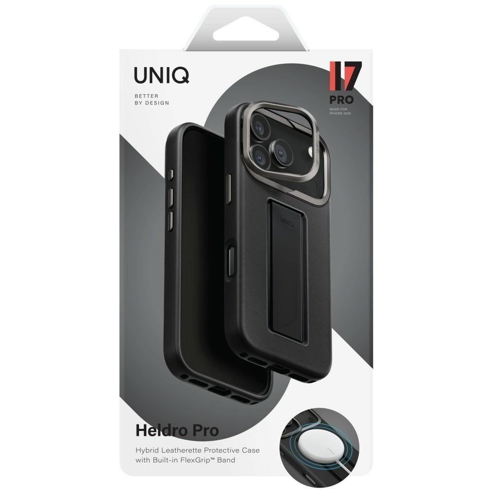 iPhone 17 Pro Uniq Heldro Pro MagClick Charging dėklas – juodas 5