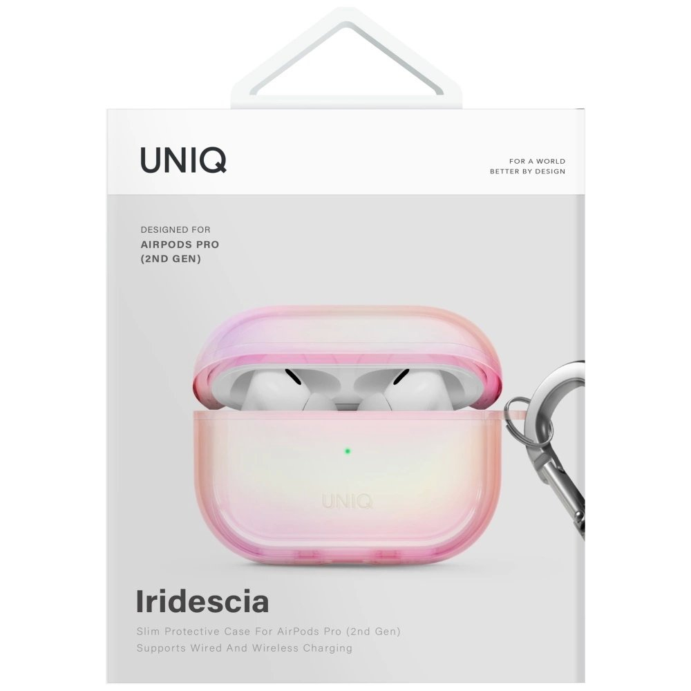 AirPods Pro 2 Uniq Iridescia kabinamas dėklas - holo rožinis 3