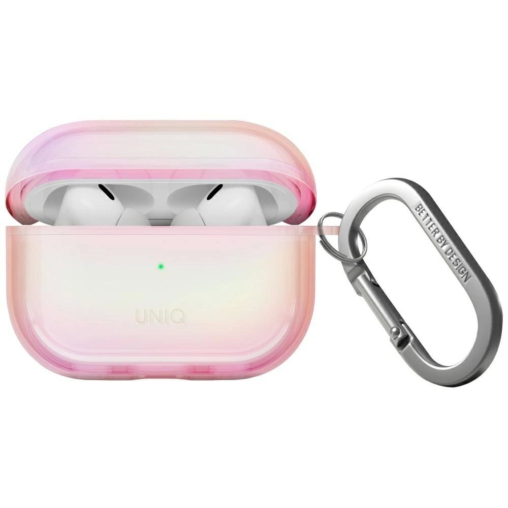 AirPods Pro 2 Uniq Iridescia kabinamas dėklas - holo rožinis