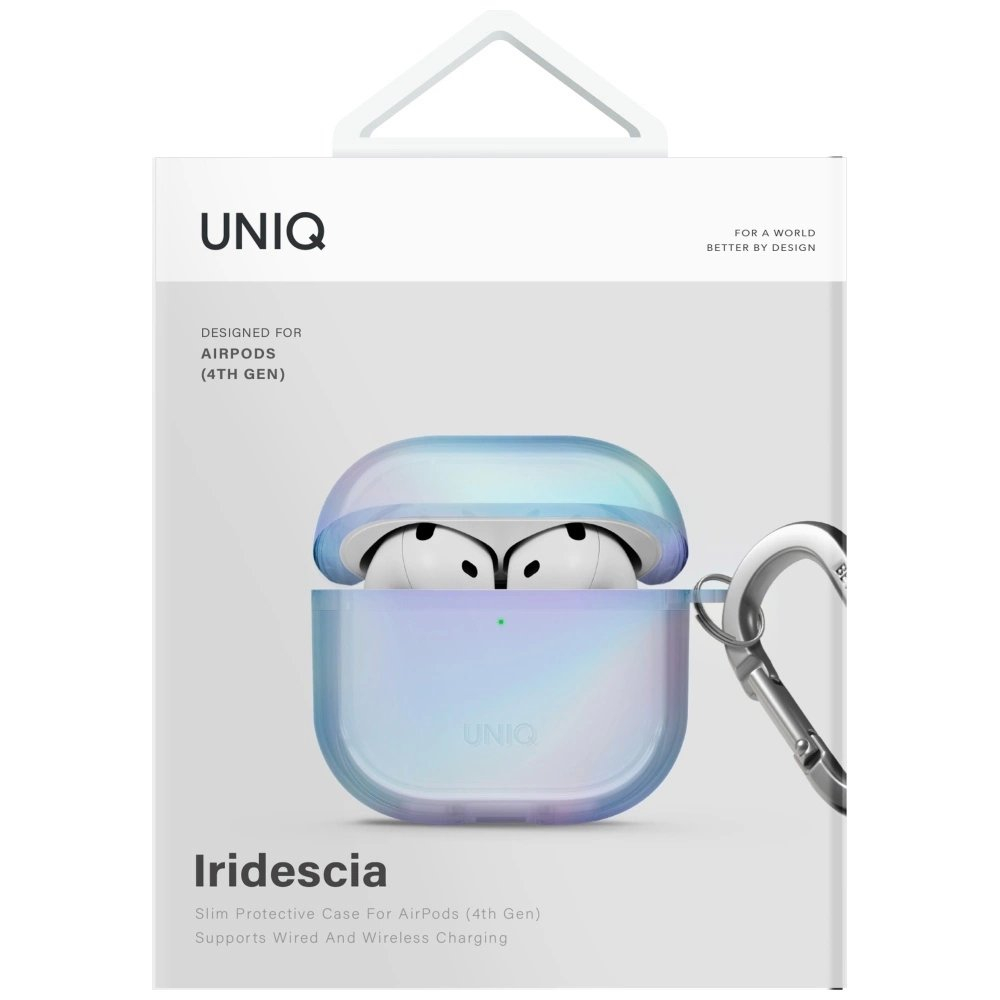 AirPods 4 Uniq Iridescia kabinamas dėklas - holo mėlynas 3 AirPods 4 Uniq Iridescia kabinamas dėklas - holo mėlynas 3
