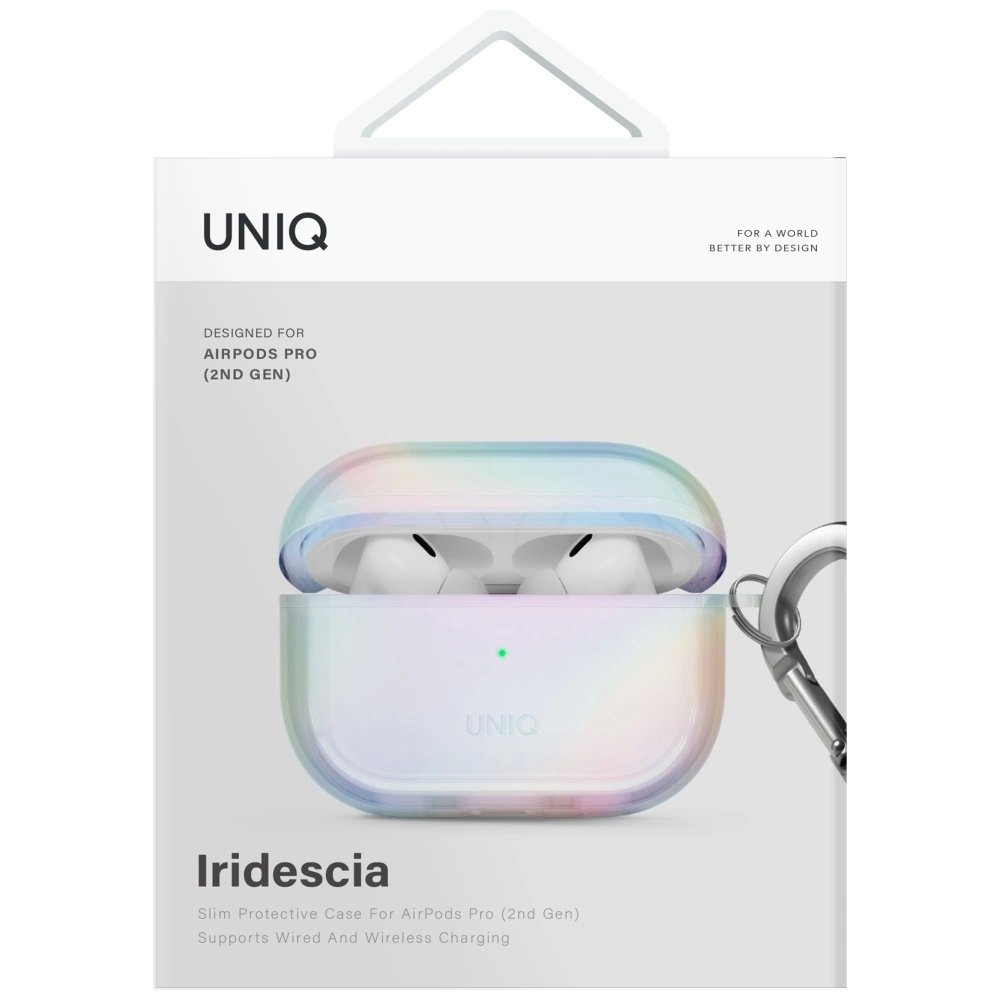 AirPods Pro 2 Uniq Iridescia kabinamas dėklas - holo baltas 3